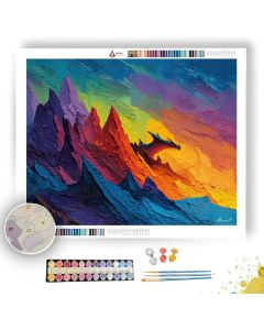 VOLCANIC DETAIL SKY - Paint by Numbers Full Kit