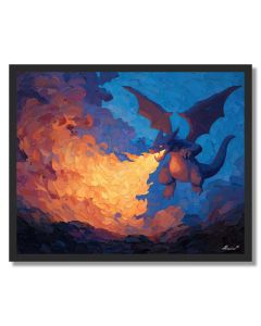 MARBLE FLAME - FRAMED