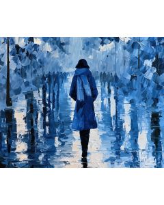 SCARVES GATHER THE LAST BLUE