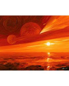 COMETS WHISPER IN ORANGE