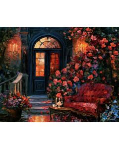 ORNATE DOORWAY GATHERS CORALNOISE