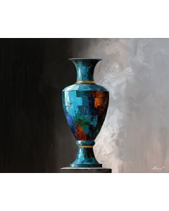 TURQUOISE VASE BW