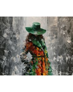 EMERALD HAT FIGURE BW