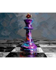 VIOLET CHESS KING BW