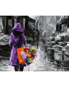 PURPLE MARKET STROLLER BW
