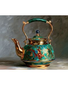 EMERALD TEAPOT BW