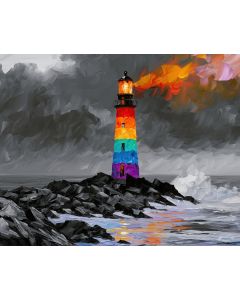 RAINBOW LIGHTHOUSE BW