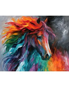 RAINBOW HORSE SPIRIT BW