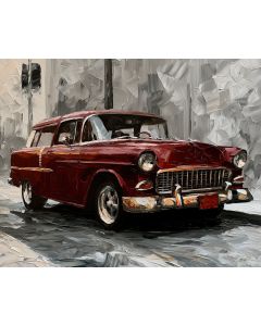 BURGUNDY STATION WAGON BW