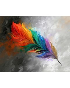 RAINBOW FEATHER BW