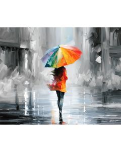 RAINBOW UMBRELLA WALK BW