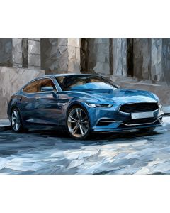 SILVER-BLUE LUXURY SEDAN BW