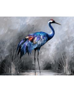COBALT CRANE PORTRAIT BW