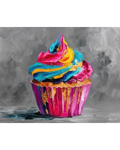 MAGENTA CUPCAKE BW
