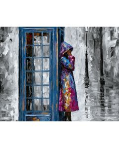 COBALT PHONE BOOTH FIGURE B&W