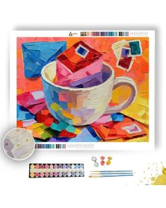 PAPER TEACUP IN CANDYSKY - Paint by Numbers Full Kit