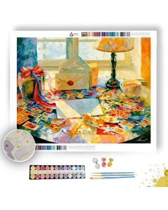 TRAVELNOTE DESK MINTMORNING - Paint by Numbers Full Kit
