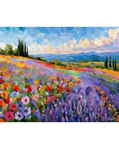 EMBROIDERED LAVENDERBREEZE MEADOW