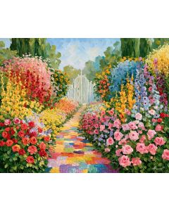 EMBROIDERED ROSEWIND GARDEN