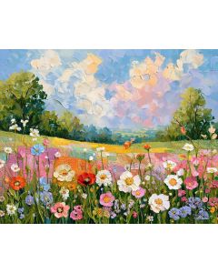 PASTELRAIN BESIDE QUILTED MEADOW