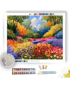 VALLEY UNDER EMBROIDERED PEARLDAY - Paint by Numbers Full Kit