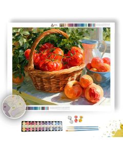 TOMATO PEACHGARDEN BASKET - Paint by Numbers Full Kit