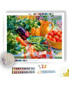 PEA PICNIC MINTGLOW - Paint by Numbers Full Kit