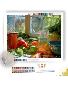 GREENAPPLE WINDOW SUNRIPPLE - Paint by Numbers Full Kit