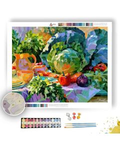 PICNIC UNDER CABBAGE SUNNYLILAC - Paint by Numbers Full Kit