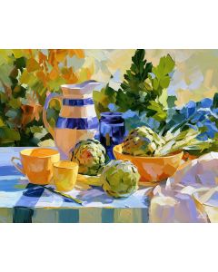 ARTICHOKE TABLE HONEYBLUE