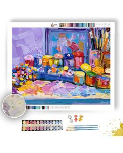 PAINTBOX CORNER IN LAVENDERDAY - Paint by Numbers Full Kit