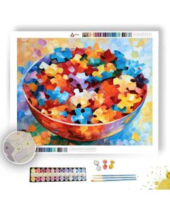 PUZZLE BOWL ROSEWIND - Paint by Numbers Full Kit