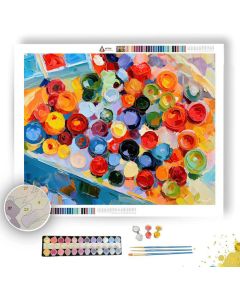 PAINTBOX TABLE MEADOWLIGHT - Paint by Numbers Full Kit