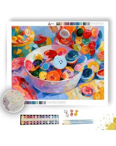 BOWL UNDER BUTTON LAVENDERBREEZE - Paint by Numbers Full Kit
