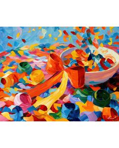 RIBBON BOWL IN SKYCONFETTI