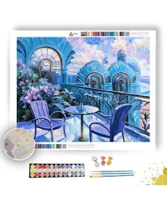AQUA LAVENDERDAY TERRACE - Paint by Numbers Full Kit