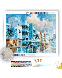 AQUA ROSEWIND BOULEVARD - Paint by Numbers Full Kit