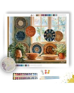 BASKET WINDOW SUMMERMINT - Paint by Numbers Full Kit