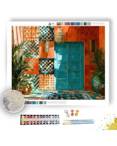 TURQUOISEJOY BESIDE TERRACOTTA ATRIUM - Paint by Numbers Full Kit