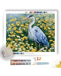 BUTTERCUP HERON PEACHGARDEN - Paint by Numbers Full Kit