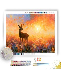 MORNING SUNRIPPLE DEER - Paint by Numbers Full Kit