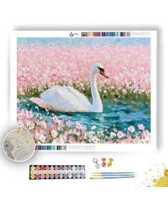 WILDFLOWER SWAN SUNNYLILAC - Paint by Numbers Full Kit