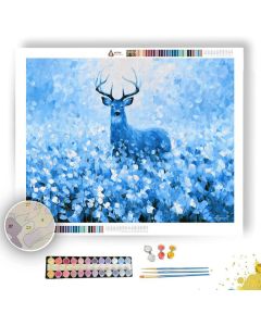 SKYBLUE PEACHBREEZE DEER - Paint by Numbers Full Kit