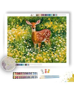 CITRUSBREEZE BESIDE BUTTERCUP DEER - Paint by Numbers Full Kit