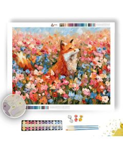 WILDFLOWER FOX ROSEWIND - Paint by Numbers Full Kit