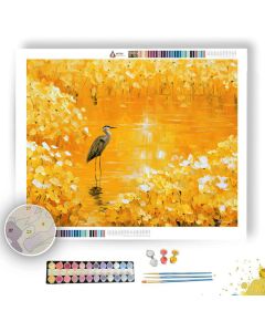 HONEY FLORALIGHT HERON - Paint by Numbers Full Kit