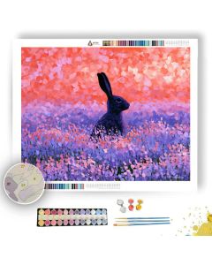 LAVENDER HARE CORALGLOW - Paint by Numbers Full Kit