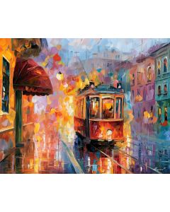 TRAM UNDER PASTELRAIN