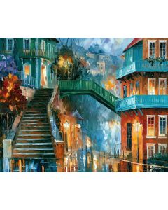TURQUOISE BALCONIES AT DUSK