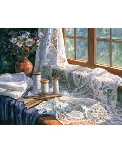 LEFKARA LACE WINDOW
